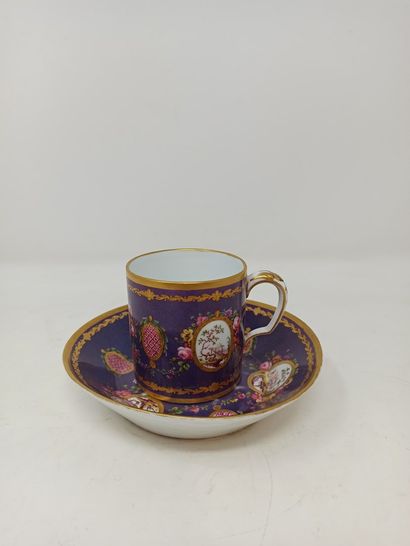 null 
SEVRES

Cup and saucer decorated with Chinese cartouches

Mark on the bottom

Cup:...