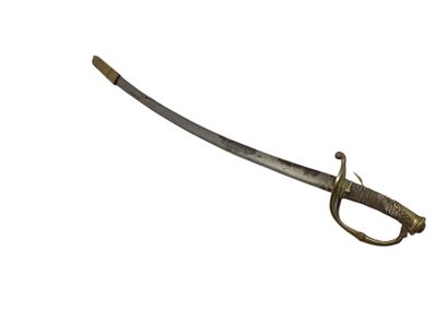 null Infantry officer saber model 1821, without its scabbard, blade partly oxidized,...