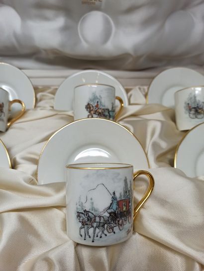 null LIMOGES for Lancel

Coffee set including 6 cups and saucers decorated with scenes...