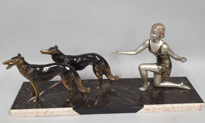 null ANONYMOUS, circa 1920

Young woman with greyhounds

Regula group with polychrome...