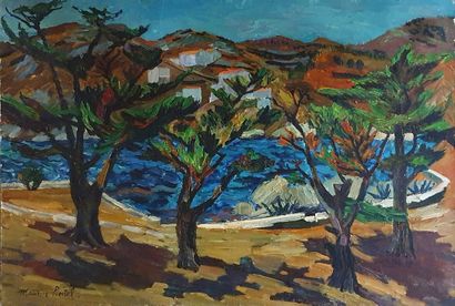 null BOITEL Maurice (1919 - 2007)

Trees by the sea in Cadaques (Spain), 1964

Oil...