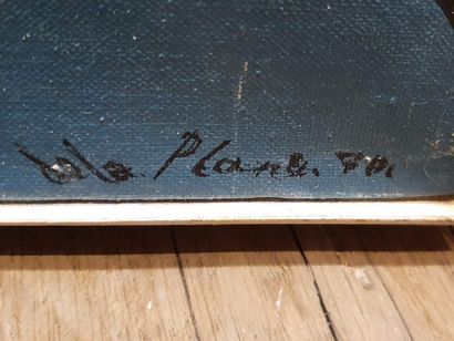 null DE LA PLANE Tesi (1916-2003)

Bleu dominant 

Huile sur toile signée en bas...