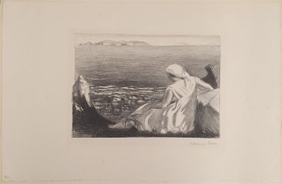 null DENIS Maurice, 1870-1943,

Solitude, 1926,

lithographie en noir (insolation...