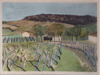 null BARDONE Guy, 1927-2015

The vines,

lithograph, signed on the lower right, with...