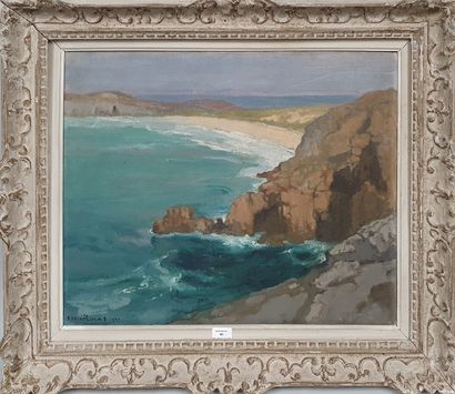 null DESIRÉ-LUCAS Louis Marie, 1869-1949,

Bord de mer, 1927,

huile sur toile (traces...