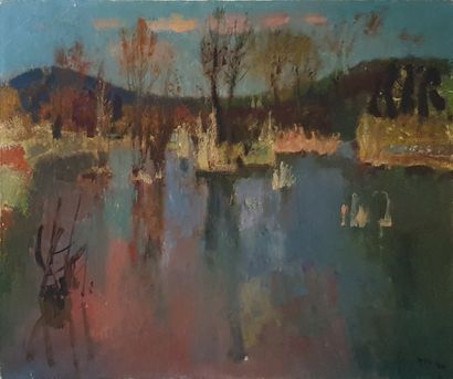 null AUJAME Jean-Claude (1905-1965)

The pond, 1962

Oil on canvas signed and dated...