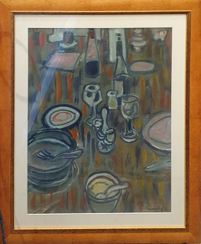 null BRUNET Guy (1925-2003)

The meal, 1987

gouache on paper, signed and dated lower...