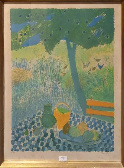 null BARDONE Guy, 1927-2015

Les poules dans le jardin,

lithographie, épreuve d'artiste,...