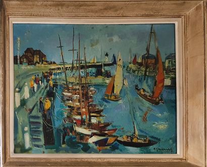 null GAILLARDOT Pierre (1910-2002)

Vue du port, 

Huile sur toile signée en bas...