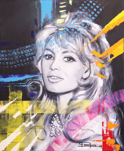 null PERUGINI Martine (née en 1955)

Brigitte Bardot, 2019

Huile sur toile, signée...