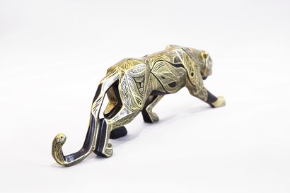 null CARIDDI Alan (born 1982)

Black and gold panther, 2019

Sculpture in polyresin

Signed...