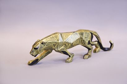 null CARIDDI Alan (born 1982)

Black and gold panther, 2019

Sculpture in polyresin

Signed...
