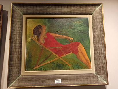 null RICHARD Roger XIXth/XXth century

The Red Dress

Oil on canvas

Signed upper...