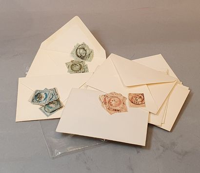 null Seize petites enveloppes de timbres XIX eme siècle