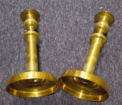 null HANDLE BOTTOM OF APARTMENT :

Pair of bronze candlesticks, English pewter teapot...