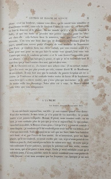 null MADAME DE SEVIGNÉ - Lettres choisies de Madame de Sévigné

Paris Garnier Frères

Reliure...