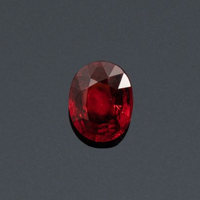 null Oval garnet on paper. 

Weight : 5.57 cts.