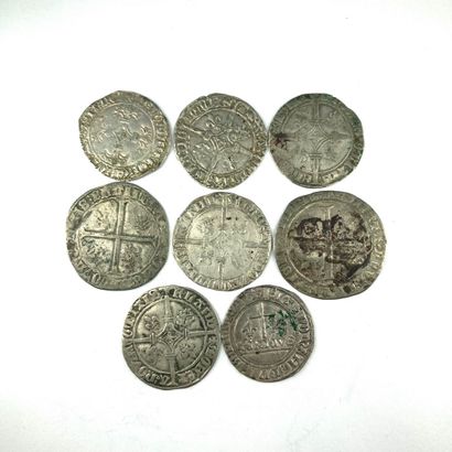 null BELGIUM - FLANDERS

Lot of seven billon coins : 

- Philippe le Bon, double...