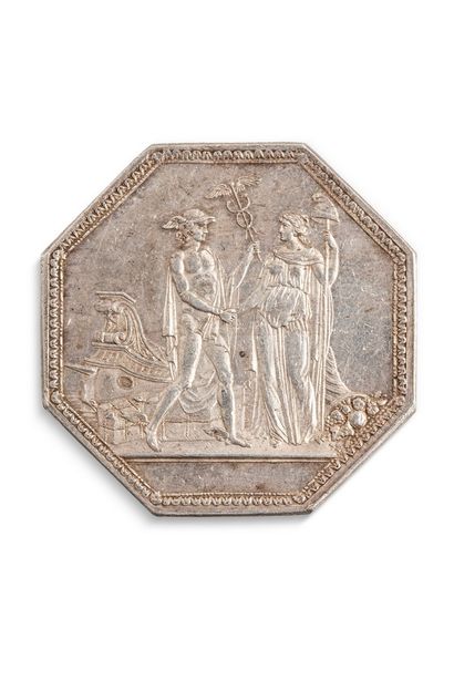 null CONSTITUTION 

Silver token of the Caisse Patriotique established in 1791. 

Victor...