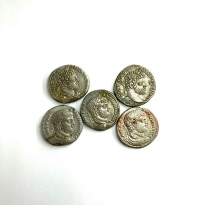 null EMPIRE ROMAIN - Caracalla (198-217)

Lot de 5 tétradrachmes coloniaux en billon...
