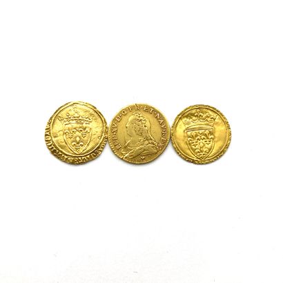 FRANCE 
Lot of three royal coins : 
- two...