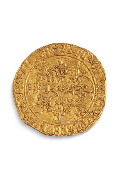 FRANCE - Charles VI (1380-1422) 
Gold Ecu,...