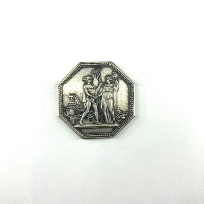 null CONSTITUTION 

Silver token of the Caisse Patriotique established in 1791. 

Victor...