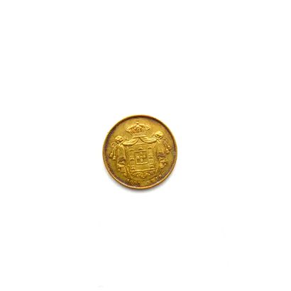 null PORTUGAL - Peter V 

5000 reis gold 1861 

Friedberg : 147 

VG to TTB