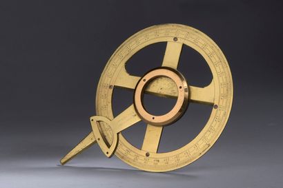 Brass protractor dial. Signed Ficht or Fichl...