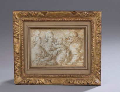 null 17th century FRENCH SCHOOL

			

The Holy Family and two holy women or Joseph...