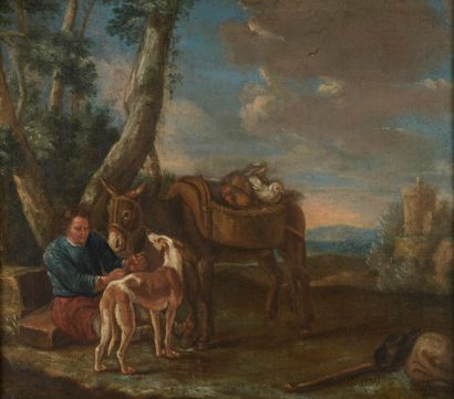 null FRENCH SCHOOL First half of the 18th century

	

Villager and his donkey with...