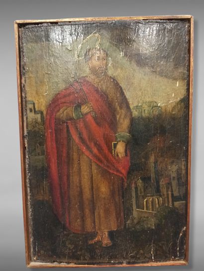 null Icon of Saint Peter.

Tempera on wood. 

Eastern European work, late 18th and...