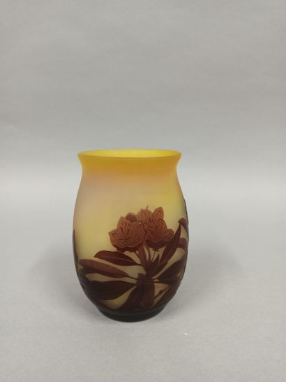  ETABLISSEMENTS GALLE (1904-1936) 
Vase ovoïde légèrement aplati et col conique....