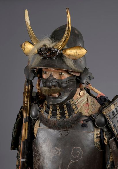  JAPON - Epoque EDO (1603 - 1868) 
Armure composée de : 
- kabuto en fer à six lamelles...