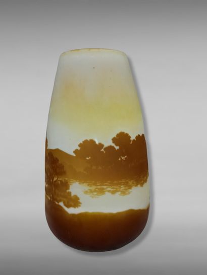null ETABLISSEMENTS GALLE (1904-1936)

Ovoid vase on a ring heel. 

Proof in orange-brown...