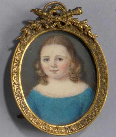 null FRENCH SCHOOL First half of the 19th century 



Portrait of a girl with brown...