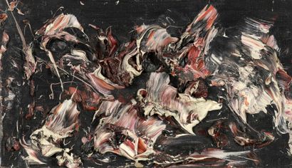 null TSINGOS Thanos, 1914-1965

Untitled pink and black

oil on canvas (some missing)

unsigned

27...