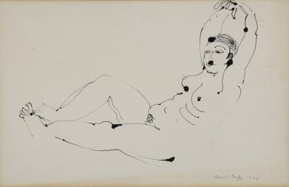 null DUFY Raoul, 1877-1953

Nude, 1929

pen and ink on paper (small accidents)

signed...