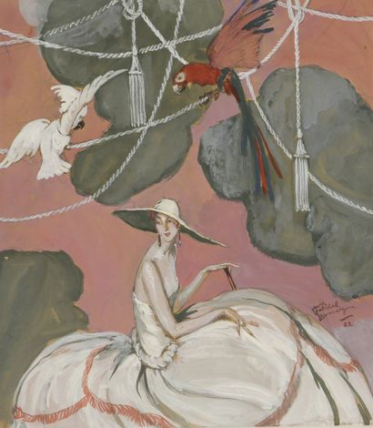 null DOMERGUE Jean Gabriel, 1889-1962

Elegant woman with parrots, 1922

gouache...