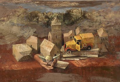 null RINAS Vangelis, born in 1966

Surrealist landscape with a cherub, 1998

mixed...