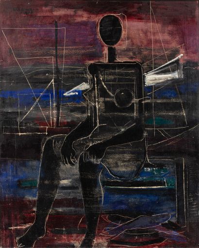 null WIEDEMANN Guillermo, 1905-1969

Seated Woman, 1955

oil and mixed technique...