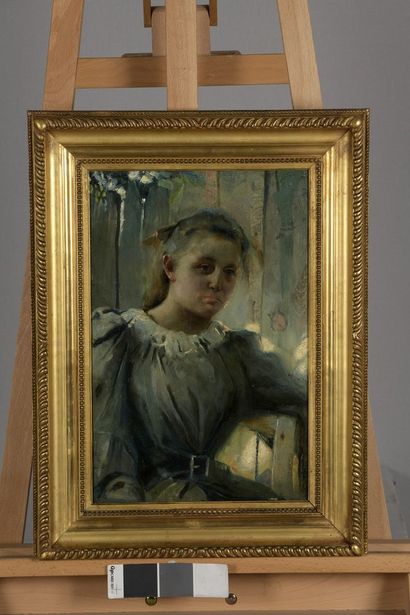 null DARRICAU Henri Léonce, 1870-1962

Young woman sitting, 1891

oil on canvas (wear...