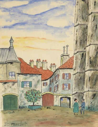 null MACLET Élisée, 1881-1962

Couple dans une cour à Senlis

plume, encre noire...