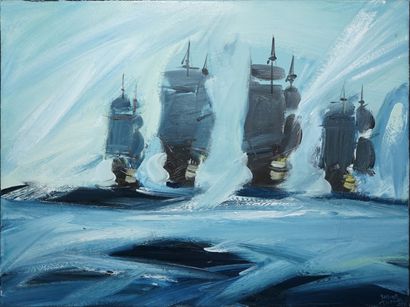 null TZERMIAS Vangelis, born in 1960

Sailboats, 1999

oil on canvas

signed and...