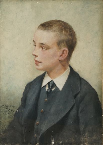 null CHATRAN Théobald, 1849-1907

Portrait of a young man, April 1886

oil on panel...