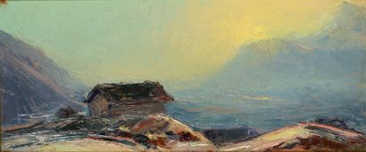 CALES Pierre, 1870-1961 
Sunset over the...