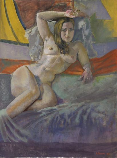 null DAOULAS Kostas, born in 1962

Nude allangui, 1993

oil on canvas (small lacks...