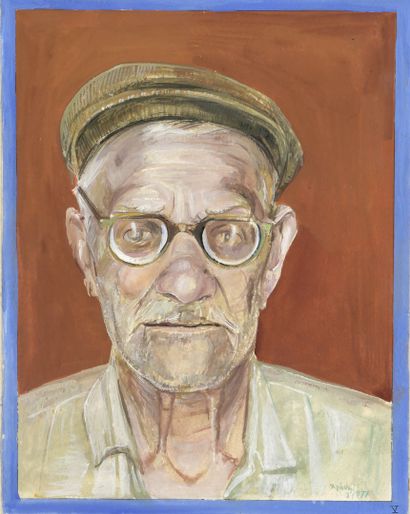 null BOTSOGLOU Chronis, born in 1941

Man with a cap, 1977

gouache on paper

signed...