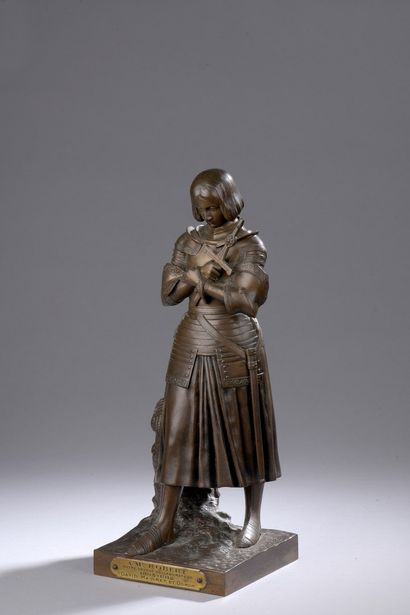 null D'ORLÉANS Marie, 1865-1909

Joan of Arc in armour

bronze with medallion patina,...