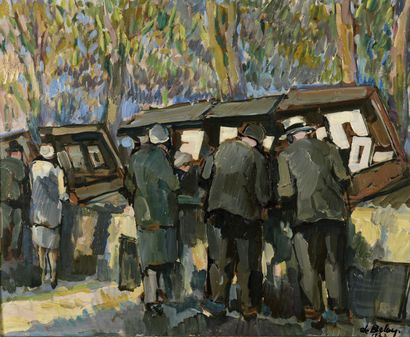 null DE BELLAY Pierre, 1890-1947

Les bouquinistes, Paris, 1928

huile sur carton...